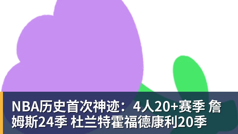 NBA历史首次神迹：4人20+赛季 詹姆斯24季 杜兰特霍福德康利20季